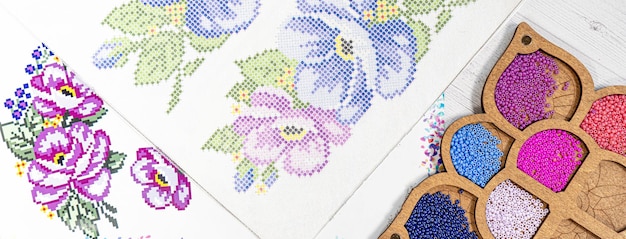 Embroidered textile detail