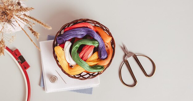 Assortment of embroidered items